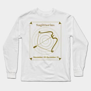 Sagittarius Zodiac Sign Design Long Sleeve T-Shirt